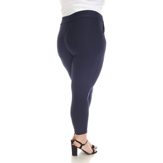 White Mark Super Soft Elastic Waistband Scuba Pants, , alternate image number null