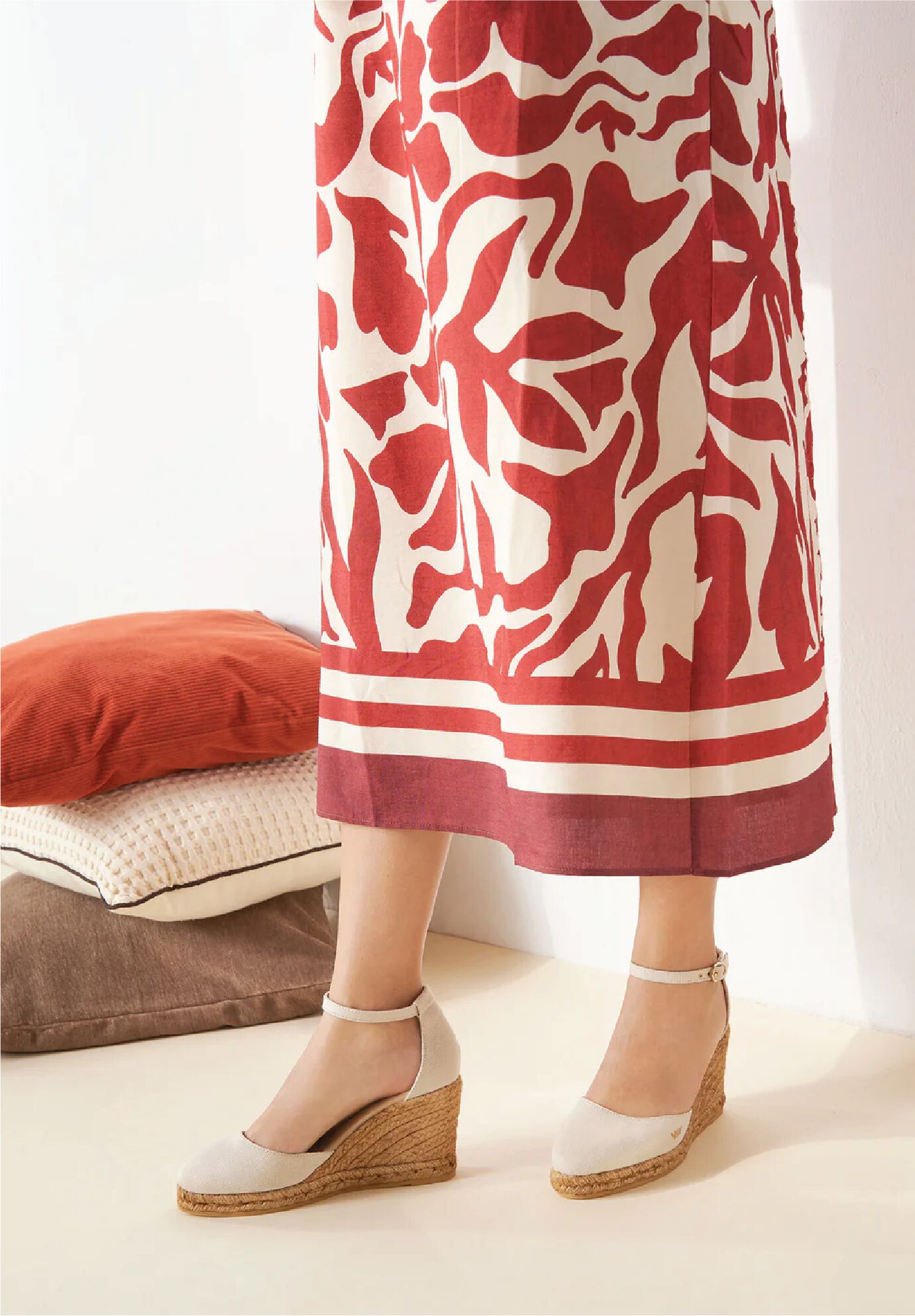 Estartit Canvas Espadrille Wedges, Beige / Beige, alternate image number 3