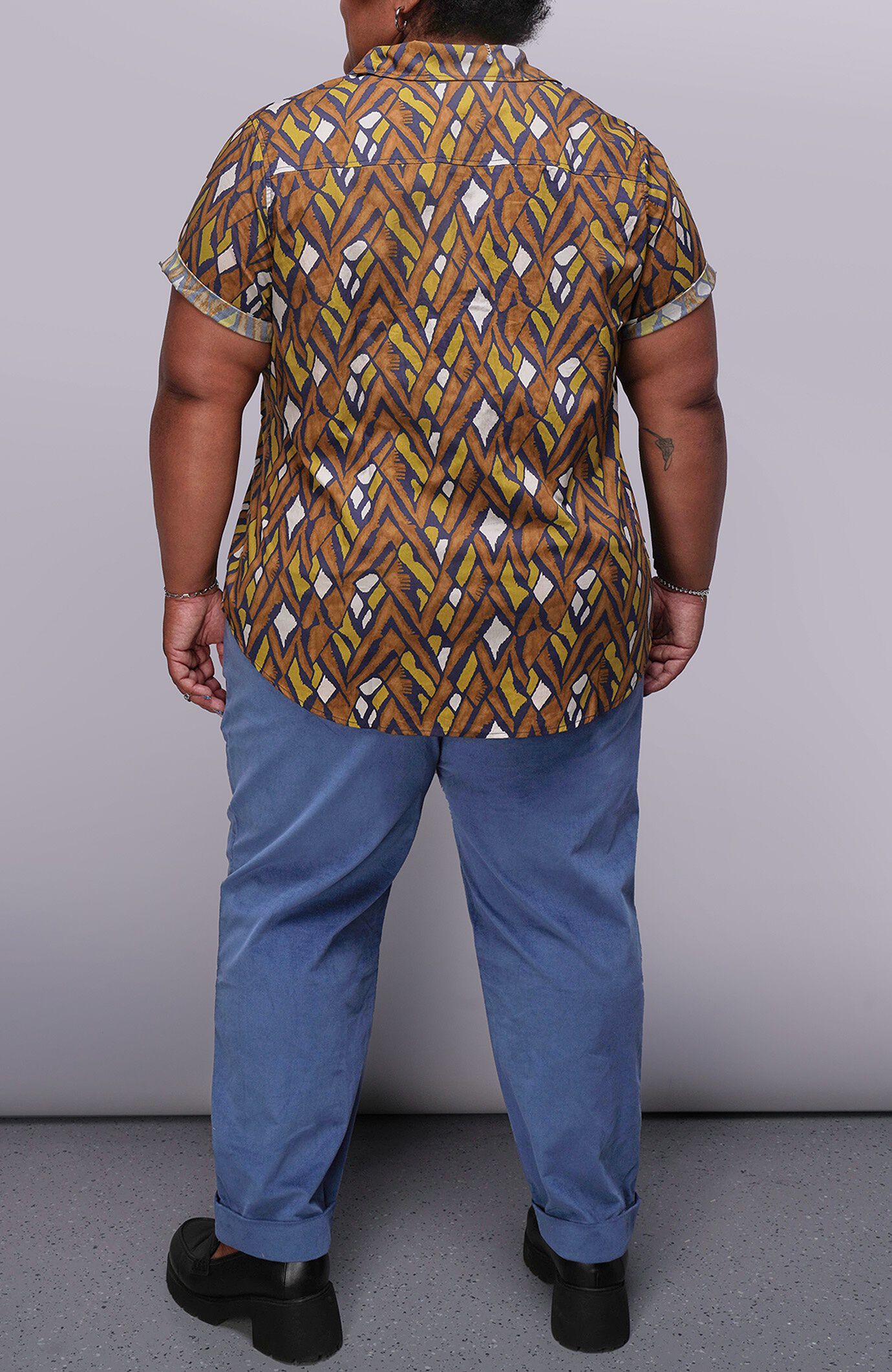 The Essential Button Up, CONTEMPO NAVY / Brown, alternate image number 2