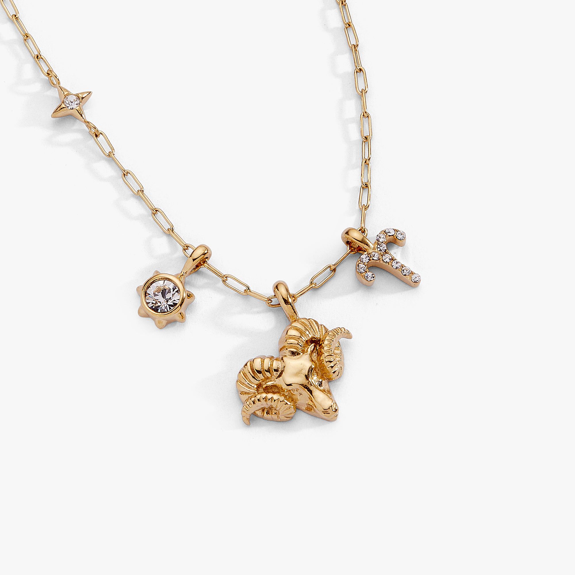 Zodiac Charm Cluster, Aries / Gold, alternate image number 2