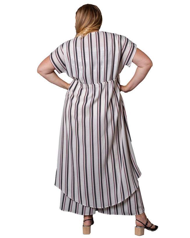 Nolita Striped Tie-Front Tunic Top, , alternate image number null