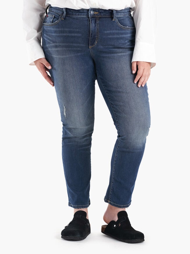 Eliana High Rise Straight Leg Jeans, MAGGIE / Medium Wash, alternate image number 1