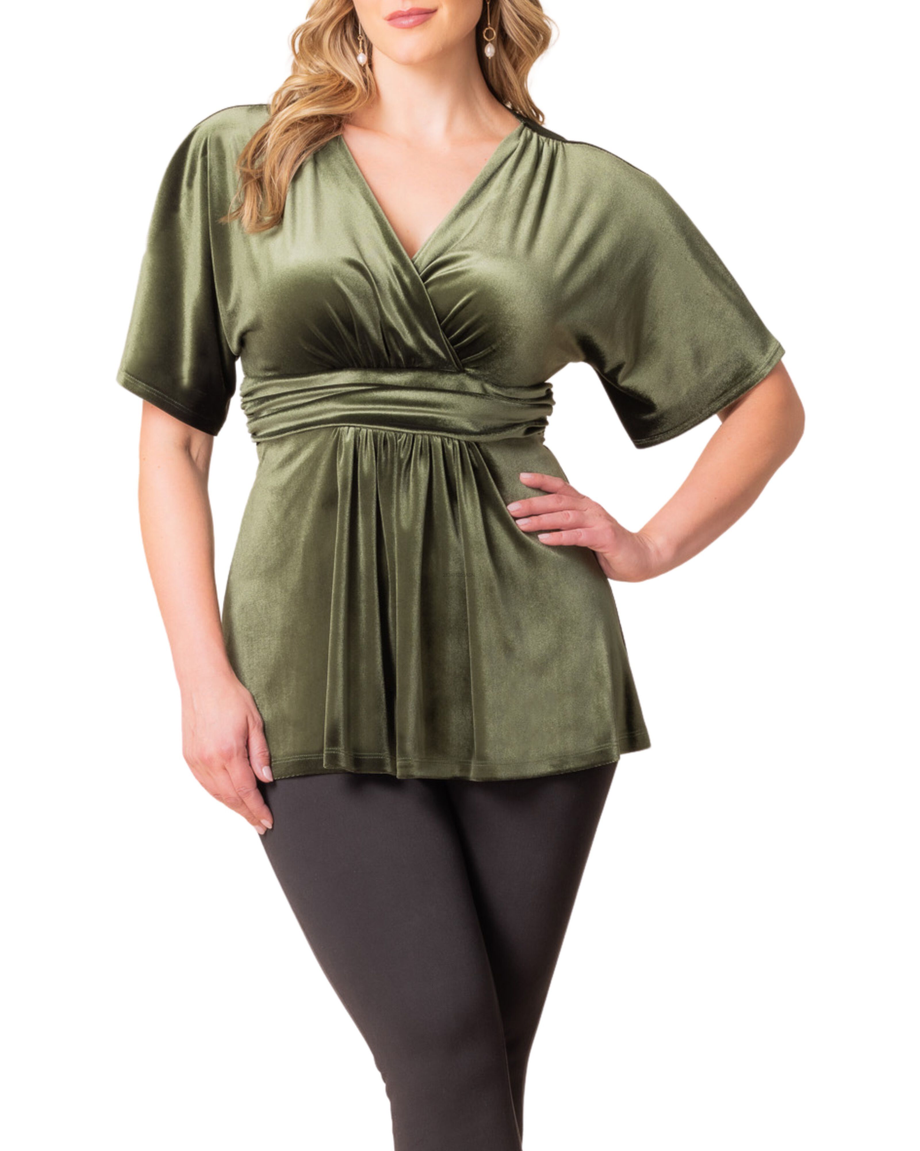 Park Avenue Velvet Top, OLIVE / Olive Green, hi-res image number 0