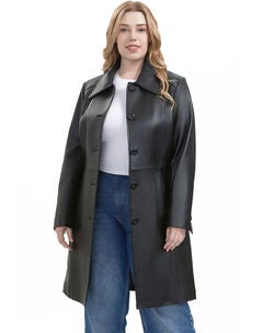 Maisy Leather Long Coat