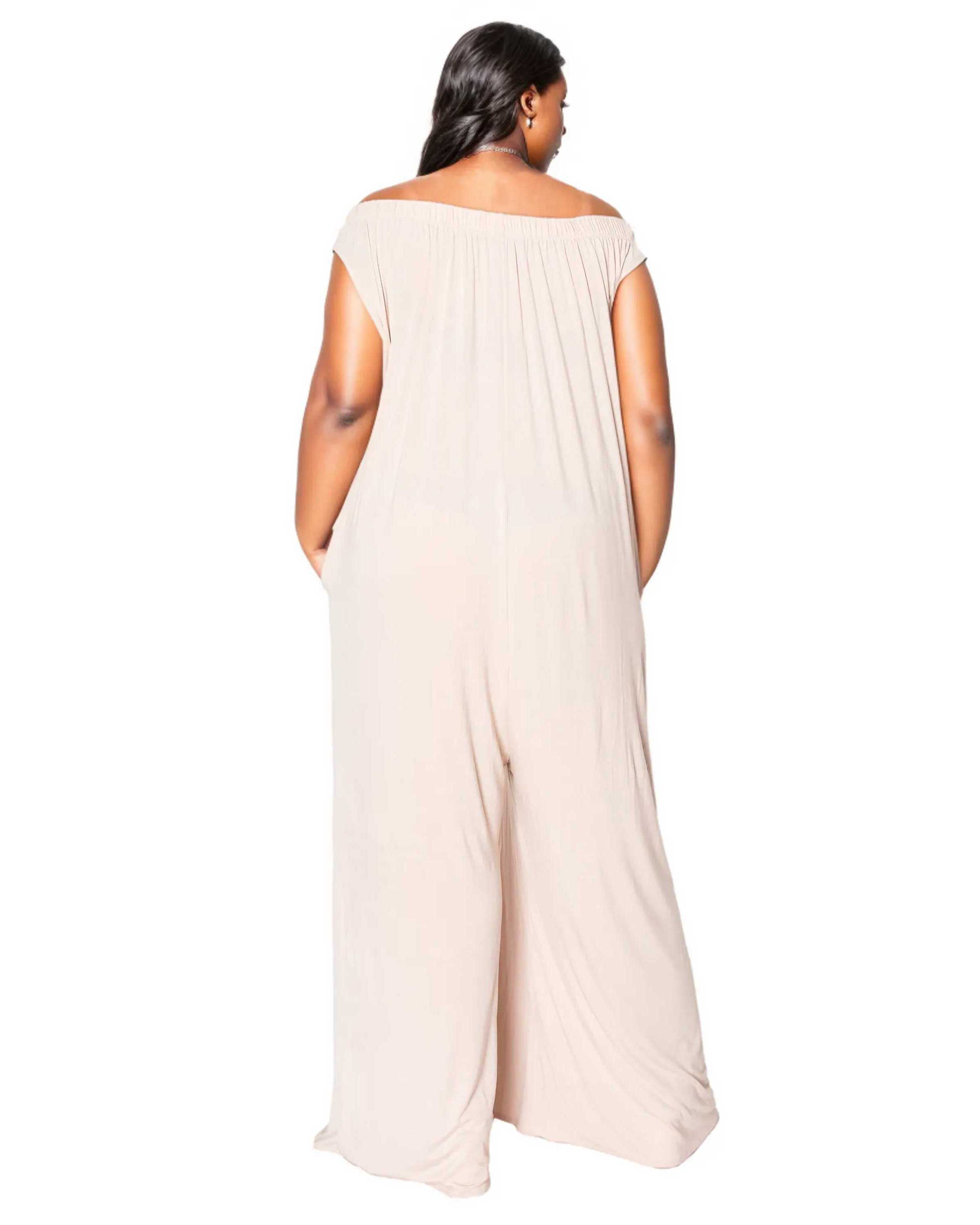 Olson Wide Leg Pocket Jumpsuit, Nude / Beige, alternate image number 2