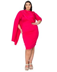 DAHLIA SASH CAPE DRESS