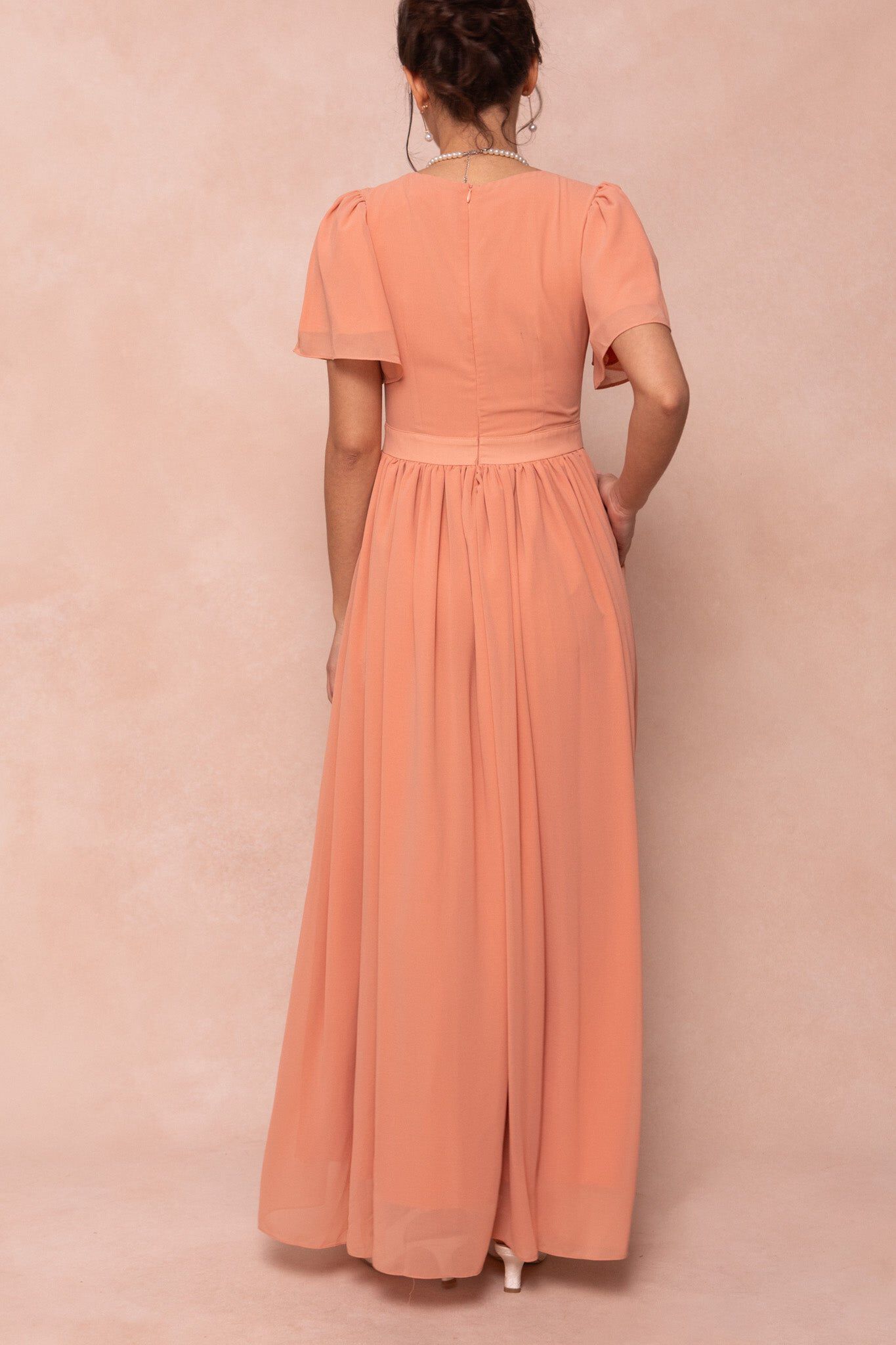 Abbie Dress, Apricot Crush / Peach, alternate image number 3