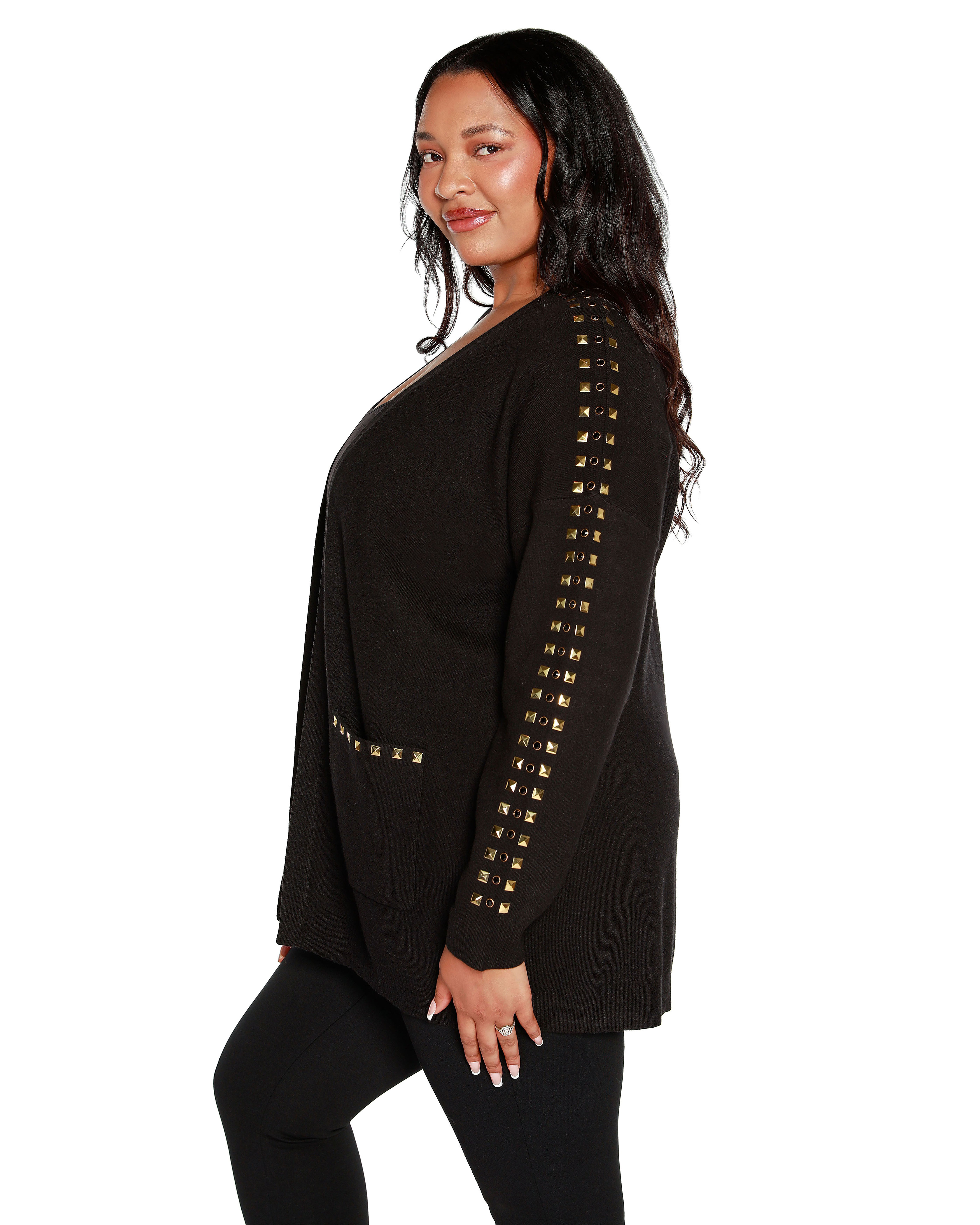 EMBELLISHED OPEN-FRONT CARDIGAN, , alternate image number 6