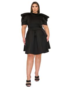 Karina Neoprene Flare Dress