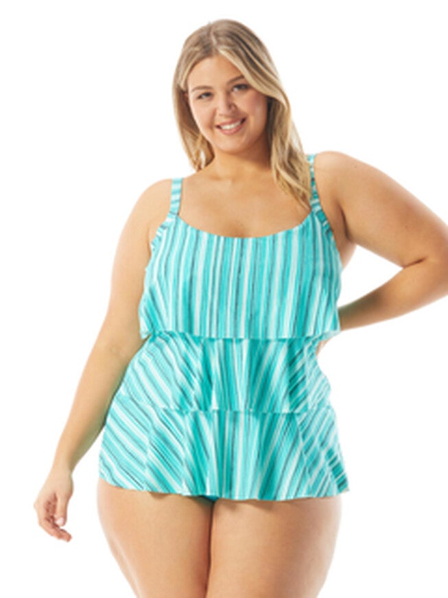 Jane Ruffle Tankini, ALOHA JADE 354 / Turquoise, hi-res image number 0