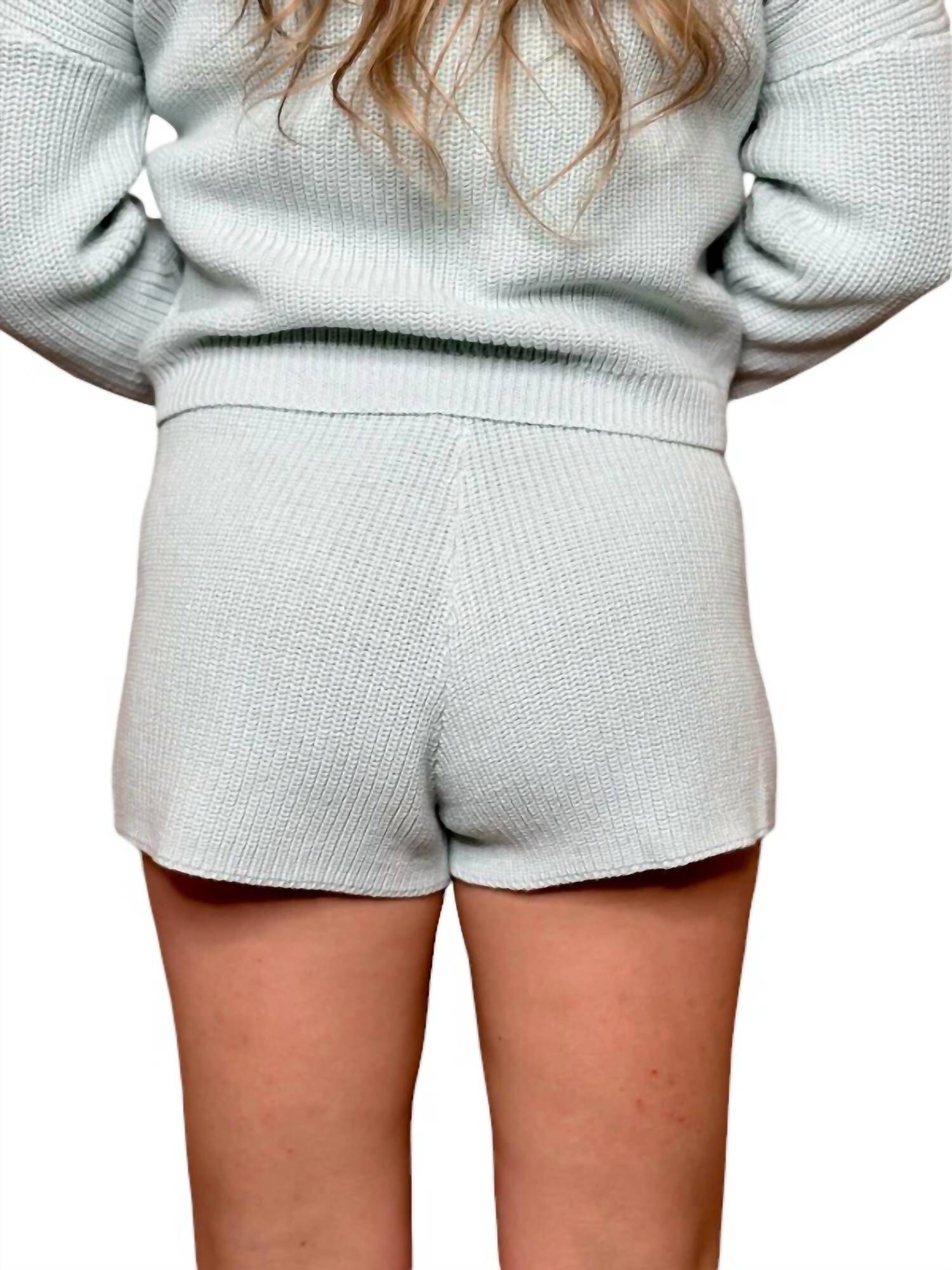 Brianna Sweater Short, Sky Blue / Light Blue, alternate image number 1
