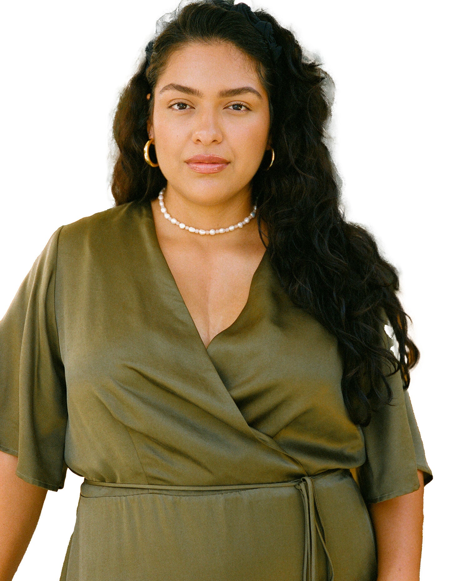 Lola Wrap Dress, Hunter / Hunter Green, alternate image number 2