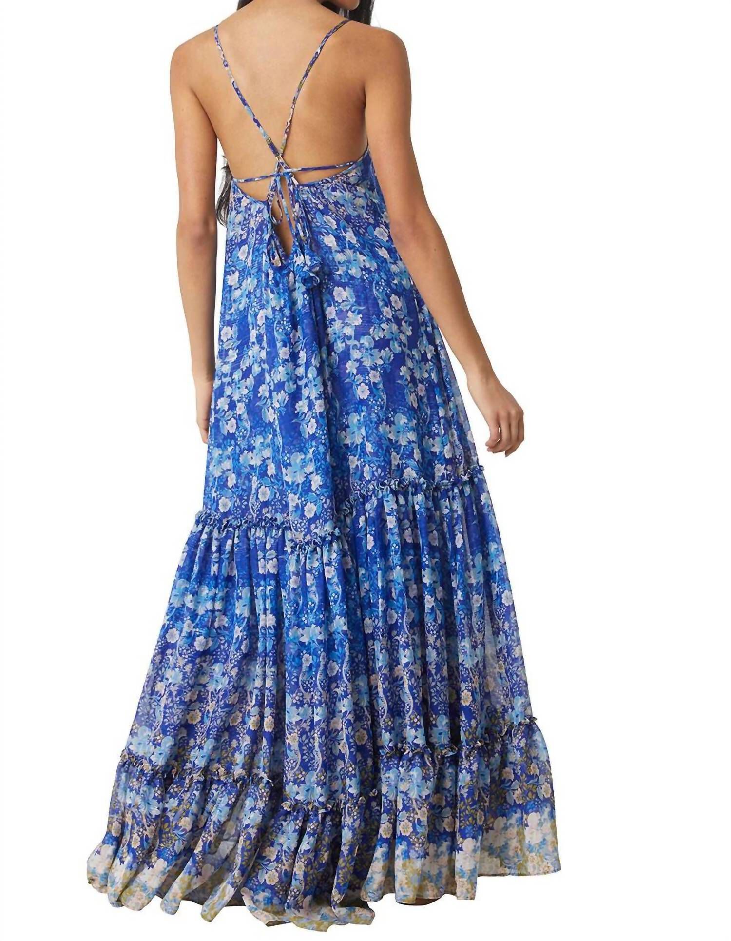 KALI DRESS IN LAPIS OMBRE, Lapis Ombre / Royal Blue, alternate image number 2
