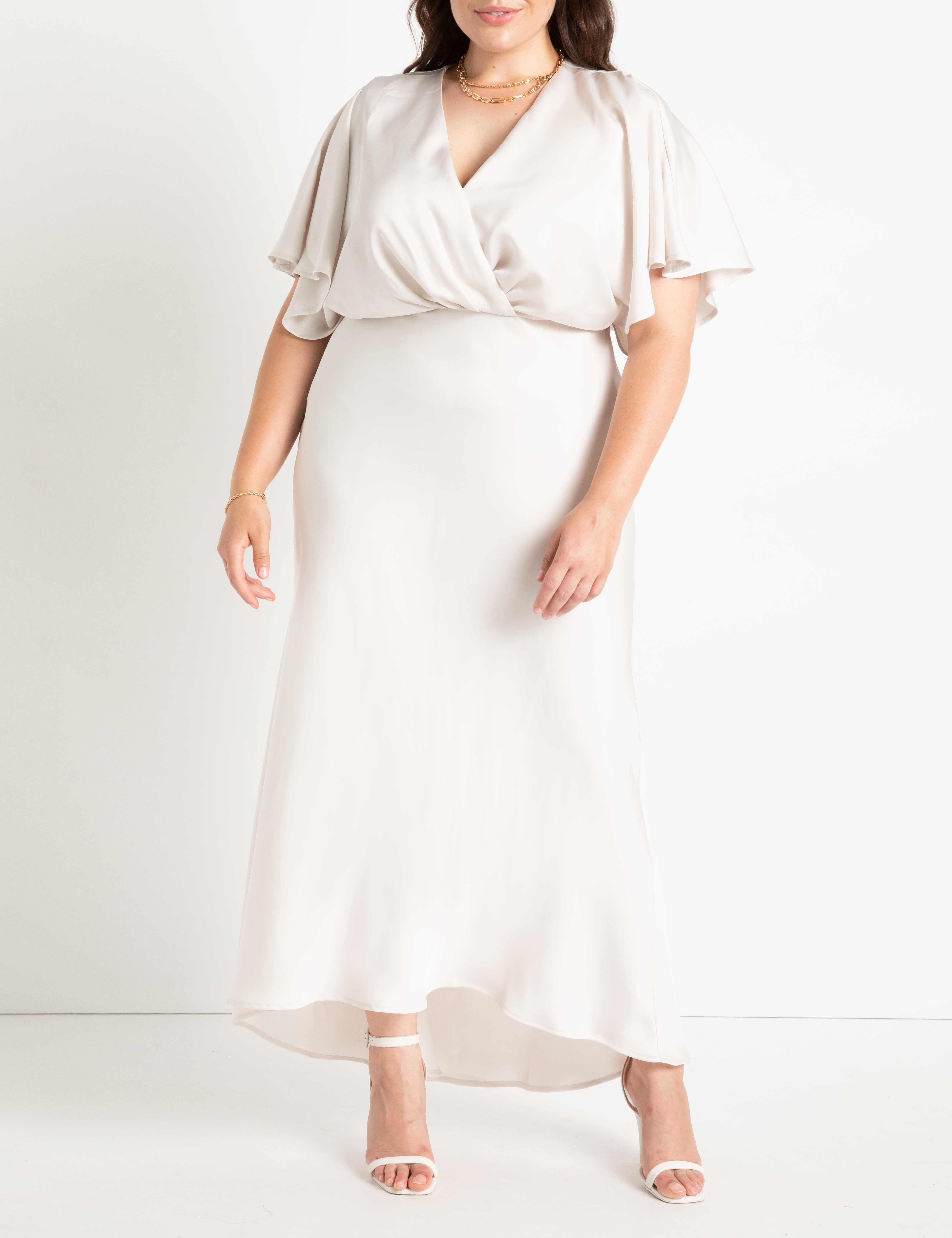 Kimono Sleeve Maxi Dress | White, White sand / White, hi-res image number 0