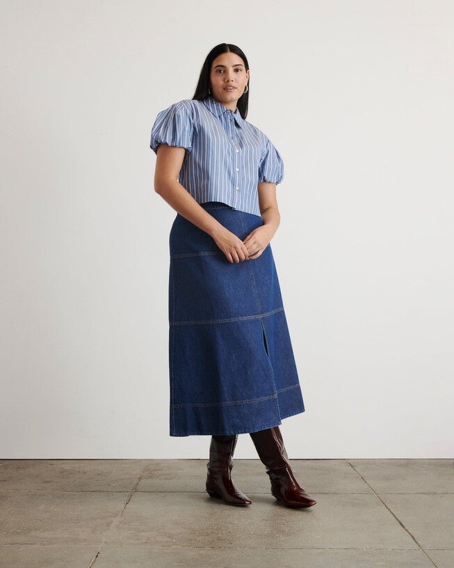 Hudley Skirt, Classic Indigo Blue / Dark Wash, hi-res image number 0