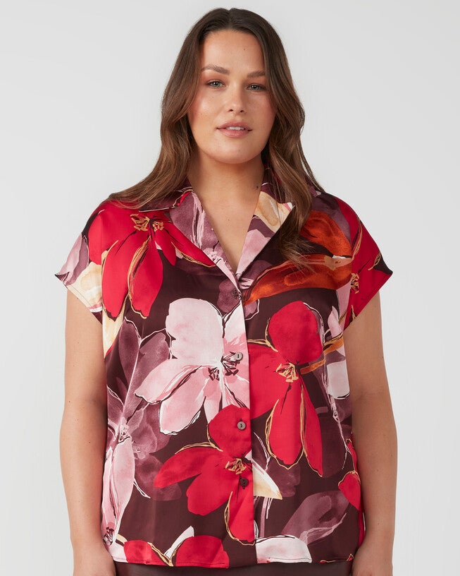 Scarlett Shirt, Print / Pink, hi-res image number 0
