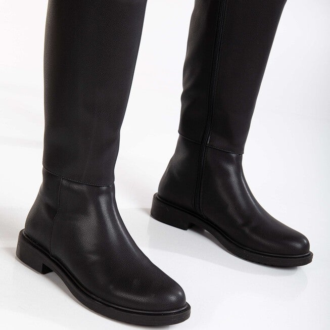 MAEVE - BLACK KNEE HIGH RAIN BOOTS, BLACK / Black, alternate image number 3