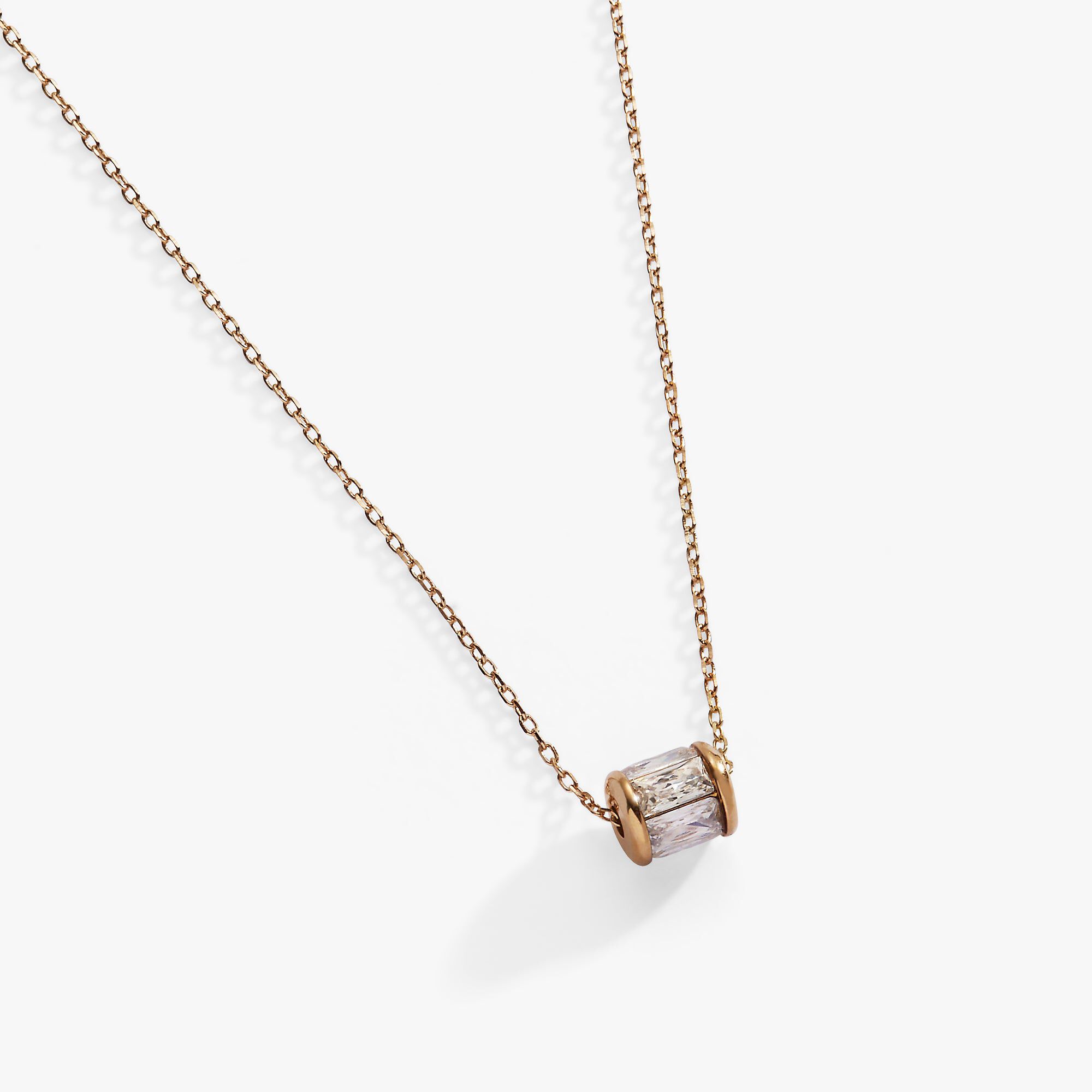 Birthstone Precious Pendant Necklace, Gold  April / Gold, alternate image number 1