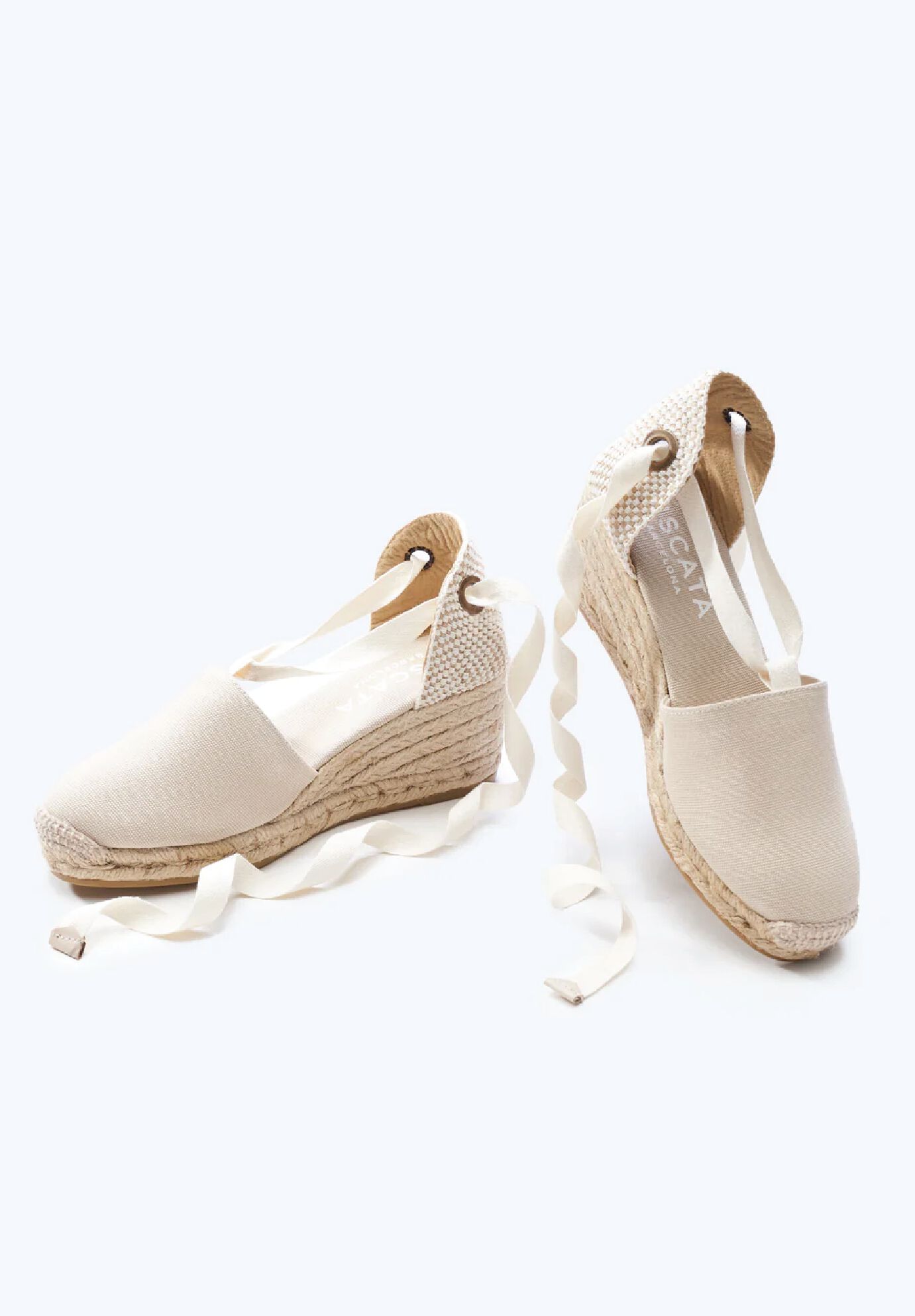 Escala Canvas Espadrille Wedges, Beige / Beige, alternate image number 1