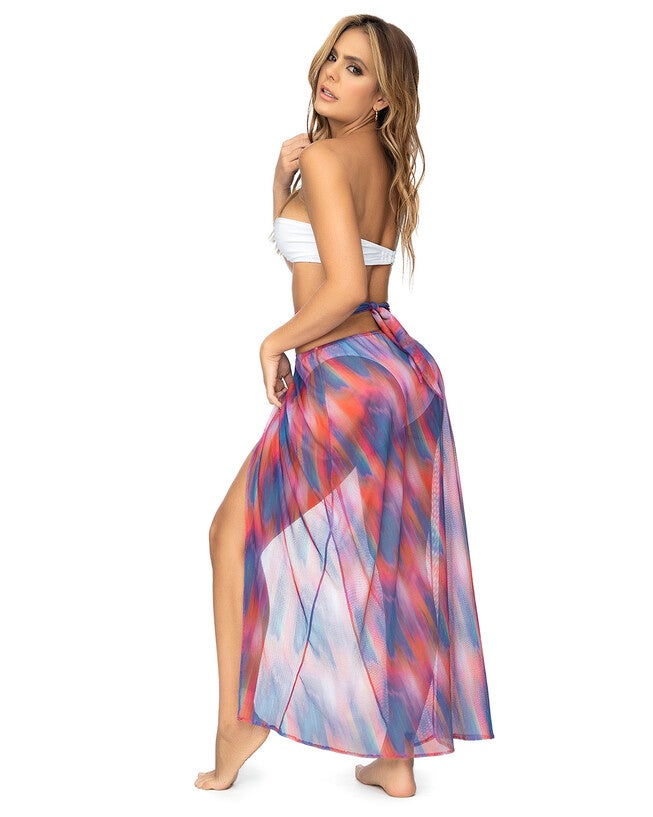 Mapale 47011 Multiway Cover Up, Sunset Print / Pink, alternate image number 3