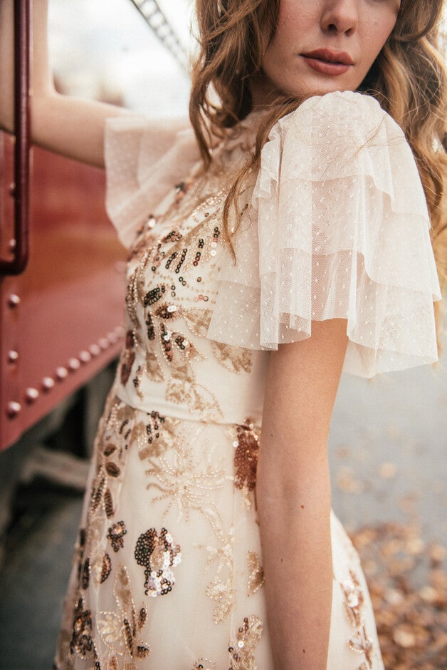 Moonlight Dress, Cream / Cream, alternate image number null