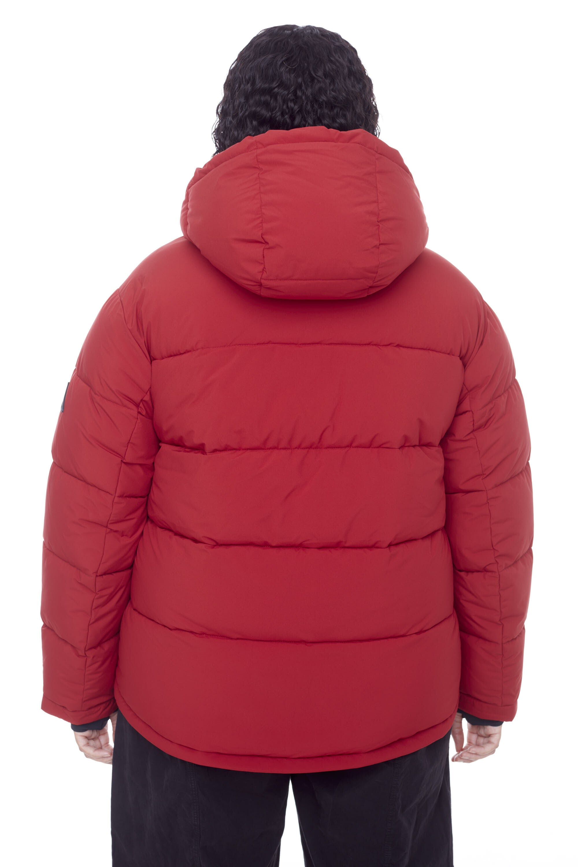 Women&#39;s Plus Size - FORILLON | Vegan Down Recycled Short Quilted Puffer Jacket, Deep Red / Red, alternate image number 3