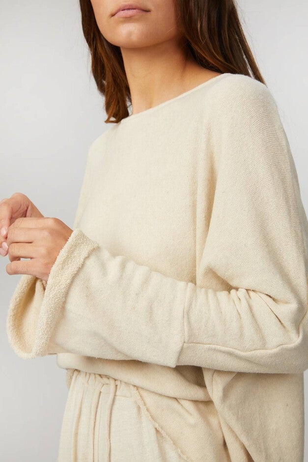 THE MONET SWEATER IN IVORY, Ivory / Beige, alternate image number 3