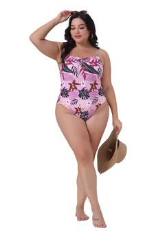 Summer Swimsuit Floral Tropical Pattern Swimdress Bathing Suit