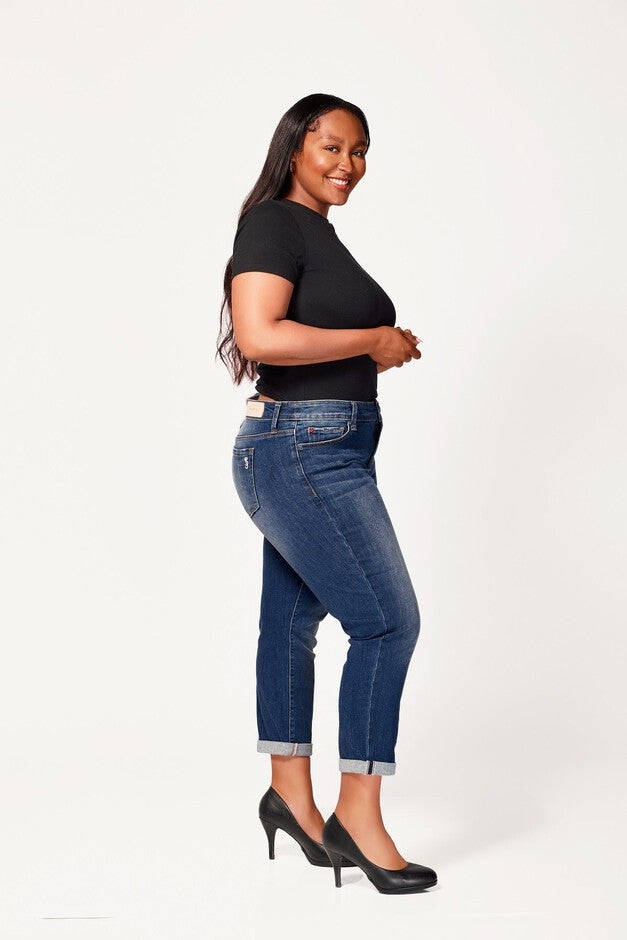 Denim Mid Rise Boyfriend Jeans, Eleanor / Medium Wash, alternate image number 1