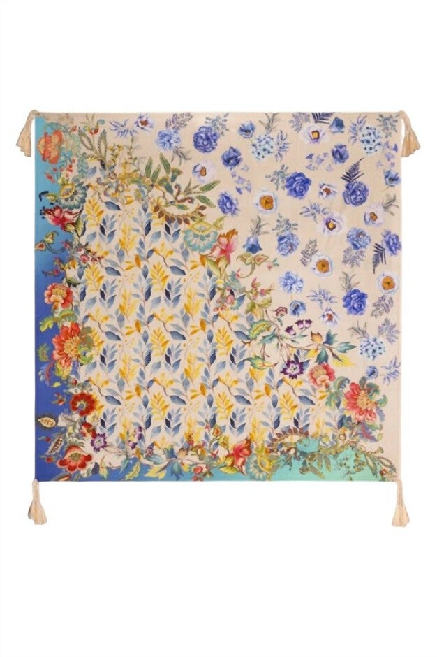 BLU SCARF IN MULTI, Multi / Light Blue, alternate image number null