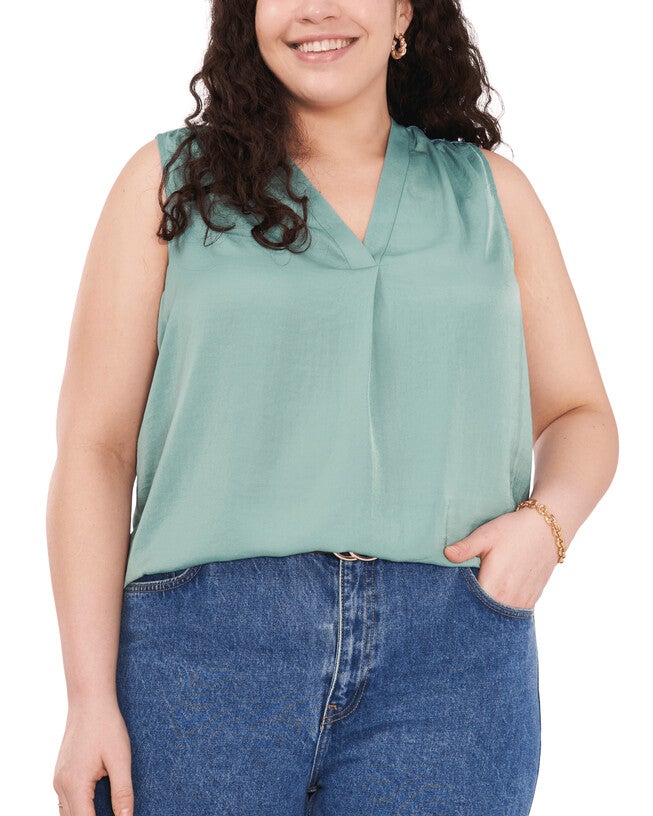 Elena Sleeveless Blouse, TEAL LAKE / Teal, hi-res image number 0