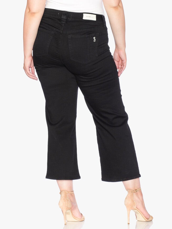 Ella High Rise Wide Leg Jeans, SOLID BLACK / Black, alternate image number 1