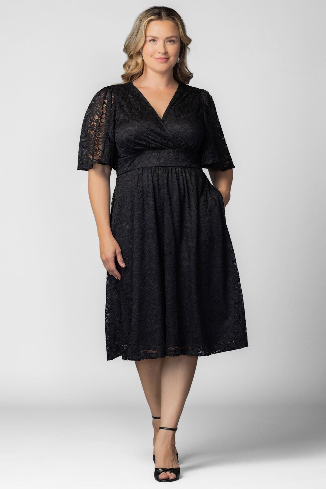 Fable Lace Cocktail Dress, Onyx / Black, hi-res image number 0