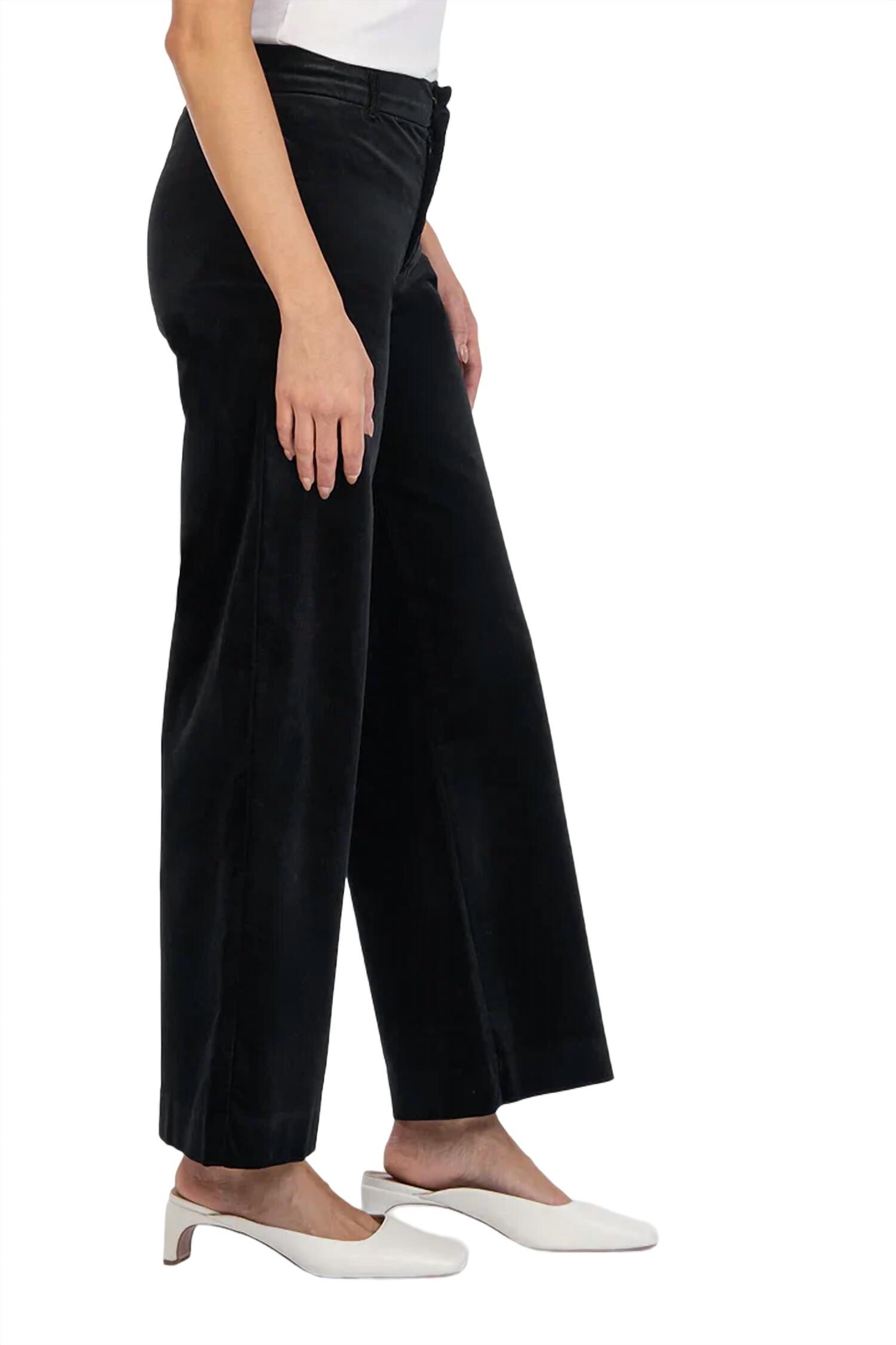 Meg High Rise Velveteen Trouser, Black / Black, alternate image number 1