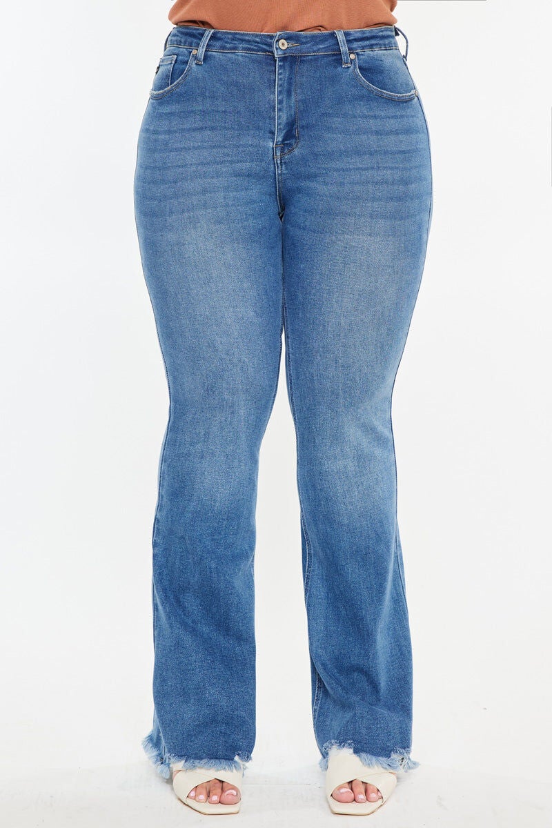 Tia Essentials High Rise Bootcut Jeans (Plus Size), Medium Wash / Medium Wash, alternate image number 5