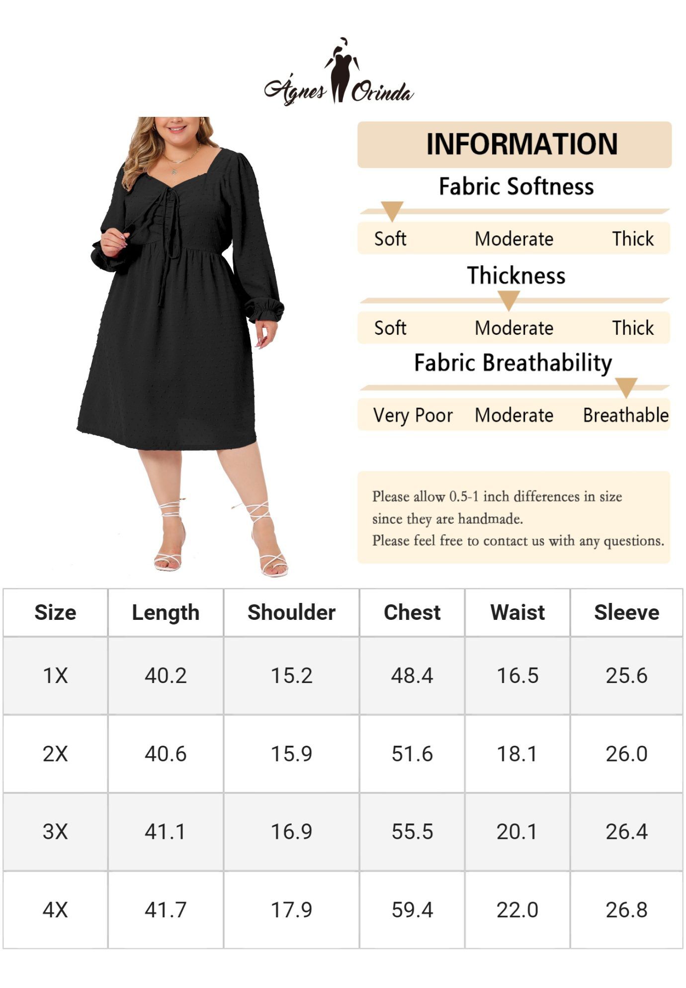 Swiss Dots Long Sleeve Sweetheart Neck Ruffle Tiered Midi Dress, Black / Black, alternate image number 4