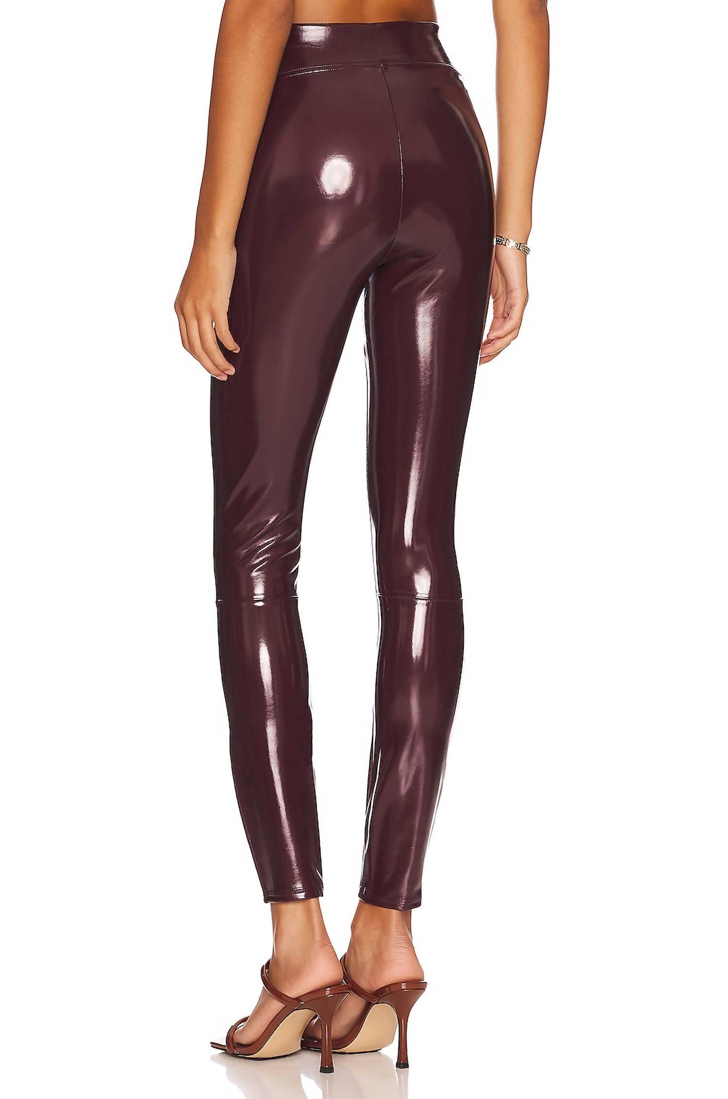 Patent Faux Leather Legging In Ruby, , alternate image number 3