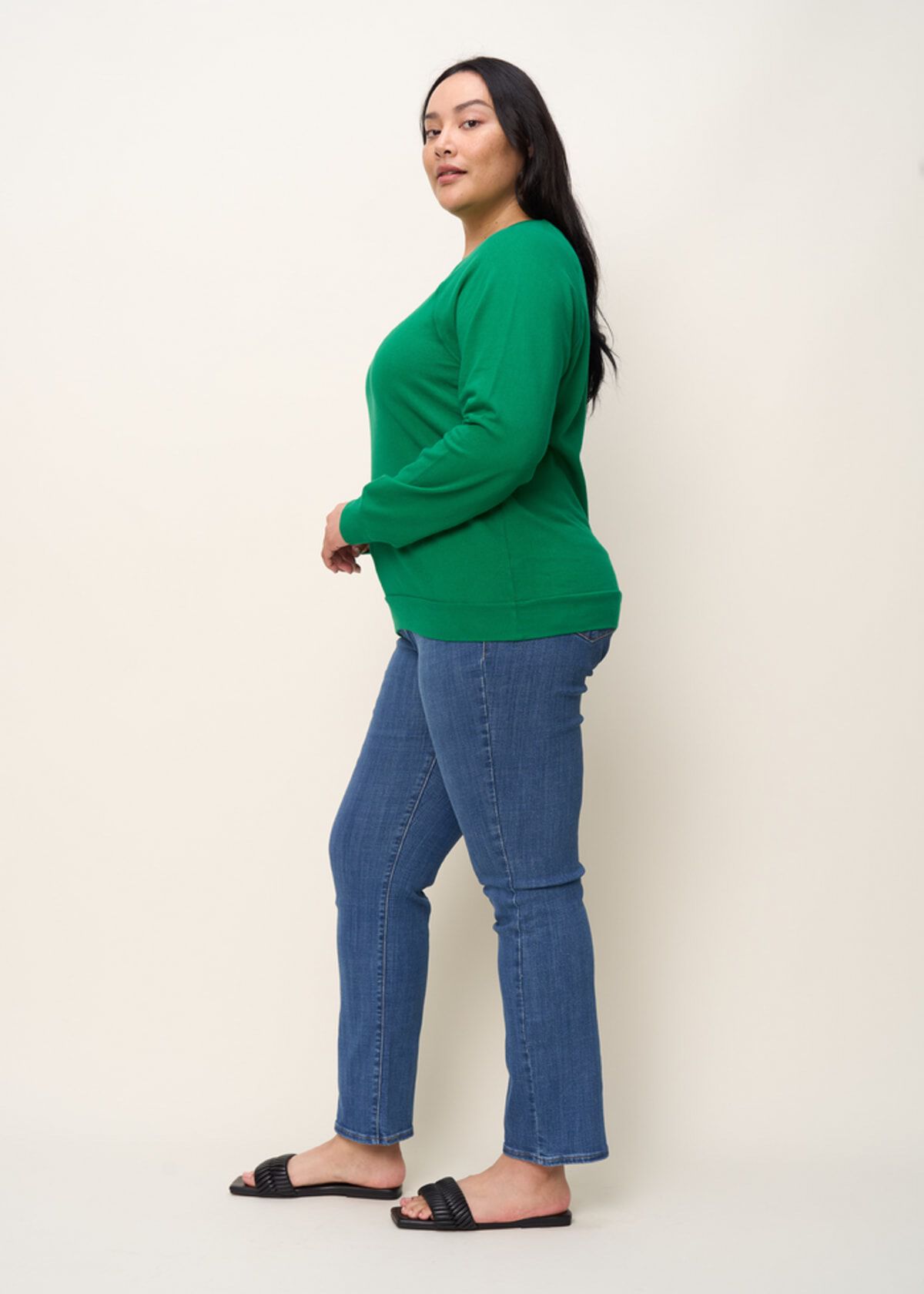 The Raglan Sweatshirt, Kelly Green / Kelly Green, alternate image number 2