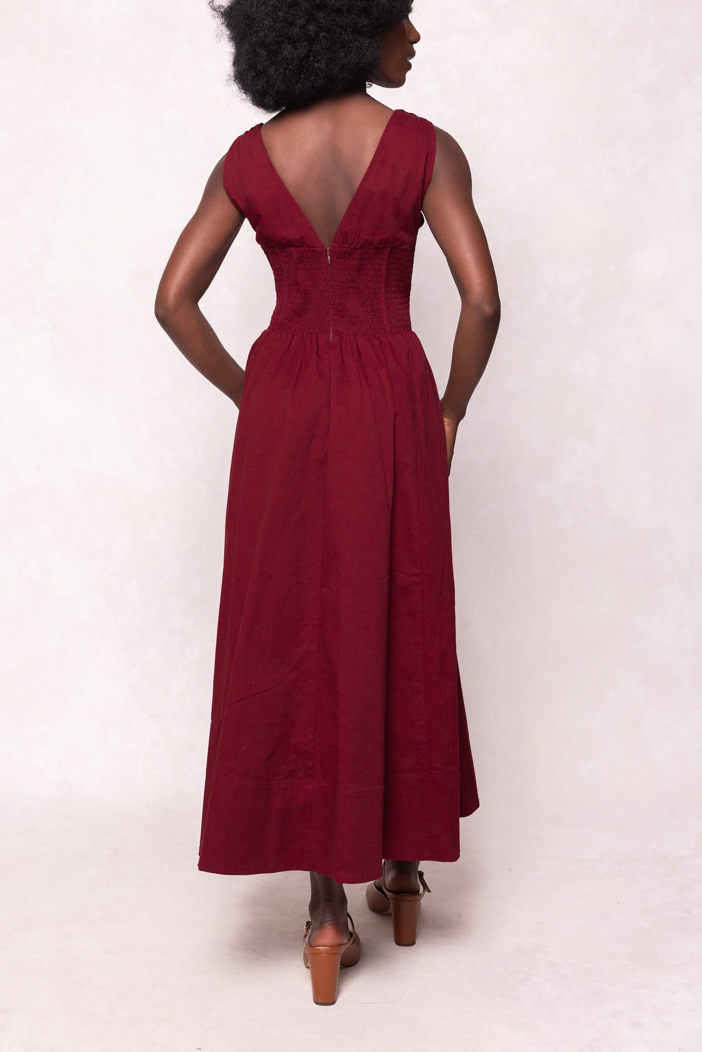 Kayla Dress, Burgundy / Burgundy, alternate image number 4