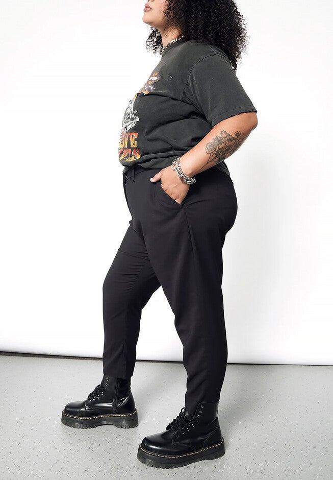 The Empower Slim Crop Pant, BLACK / Black, alternate image number 1