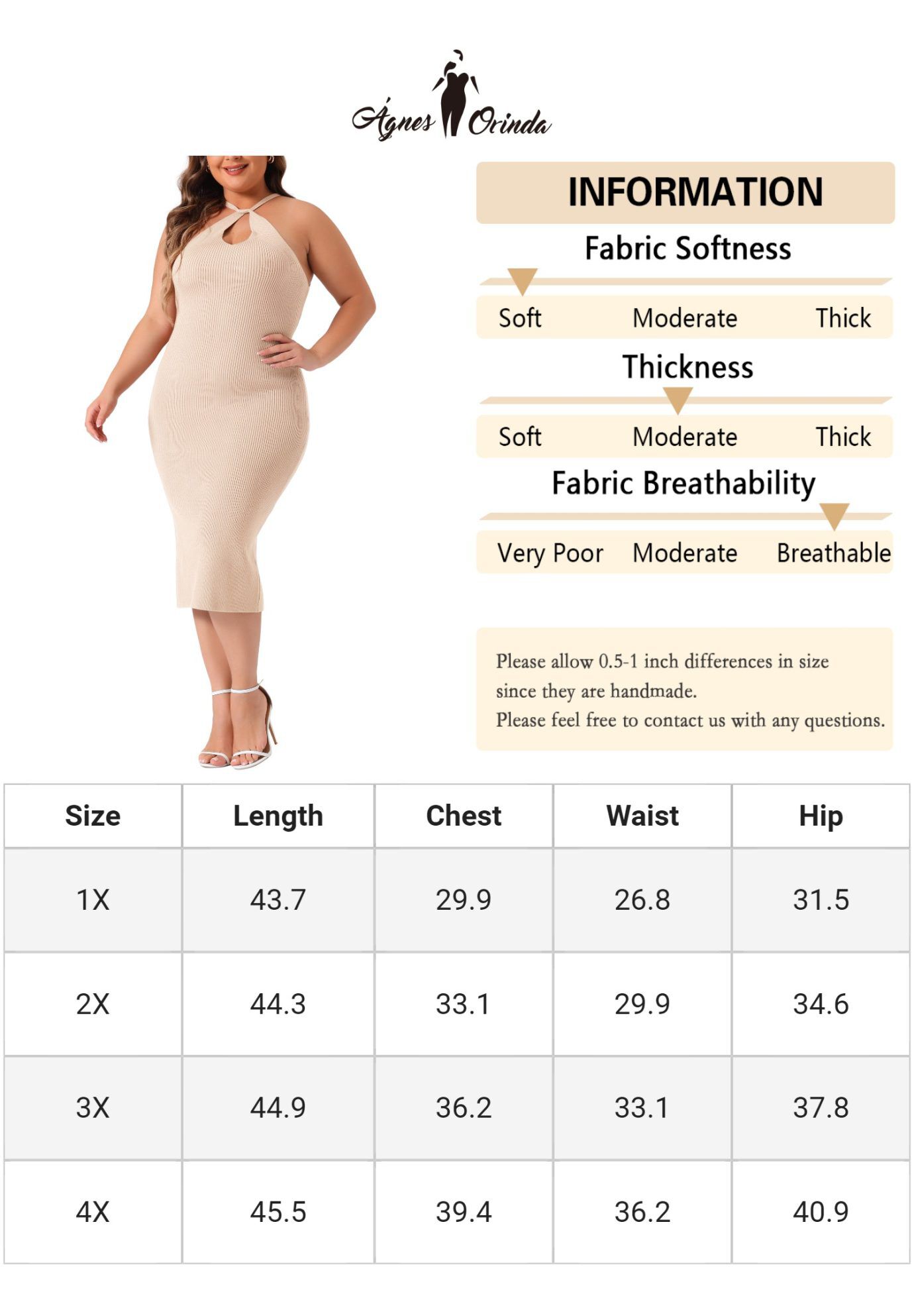 Twist Front Halter Neck Ribbed Sleeveless Bodycon Midi Sweater Dress, Light Pink / Pink, alternate image number 4