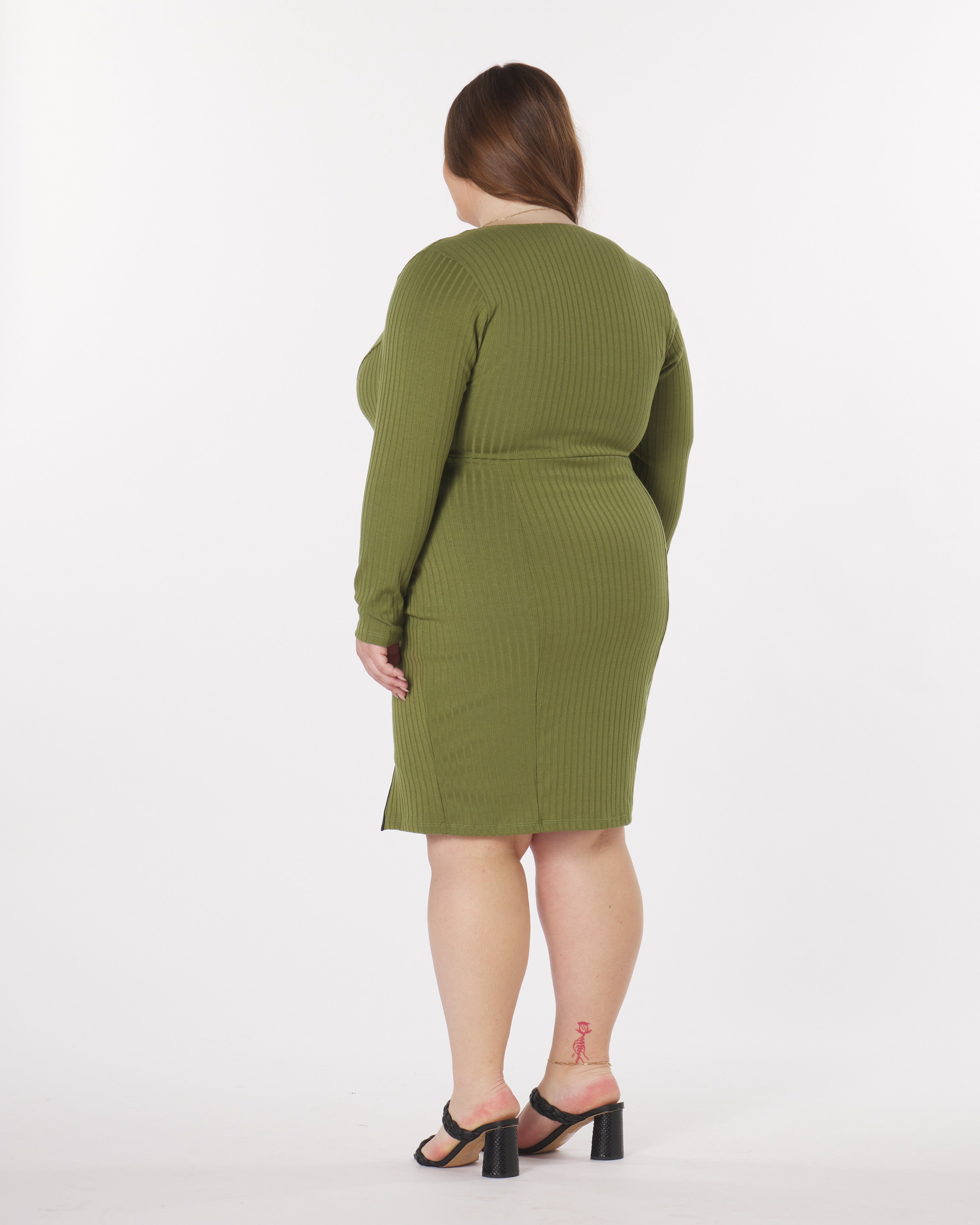 Liz Mini Dress, Olive / Olive Green, alternate image number 4