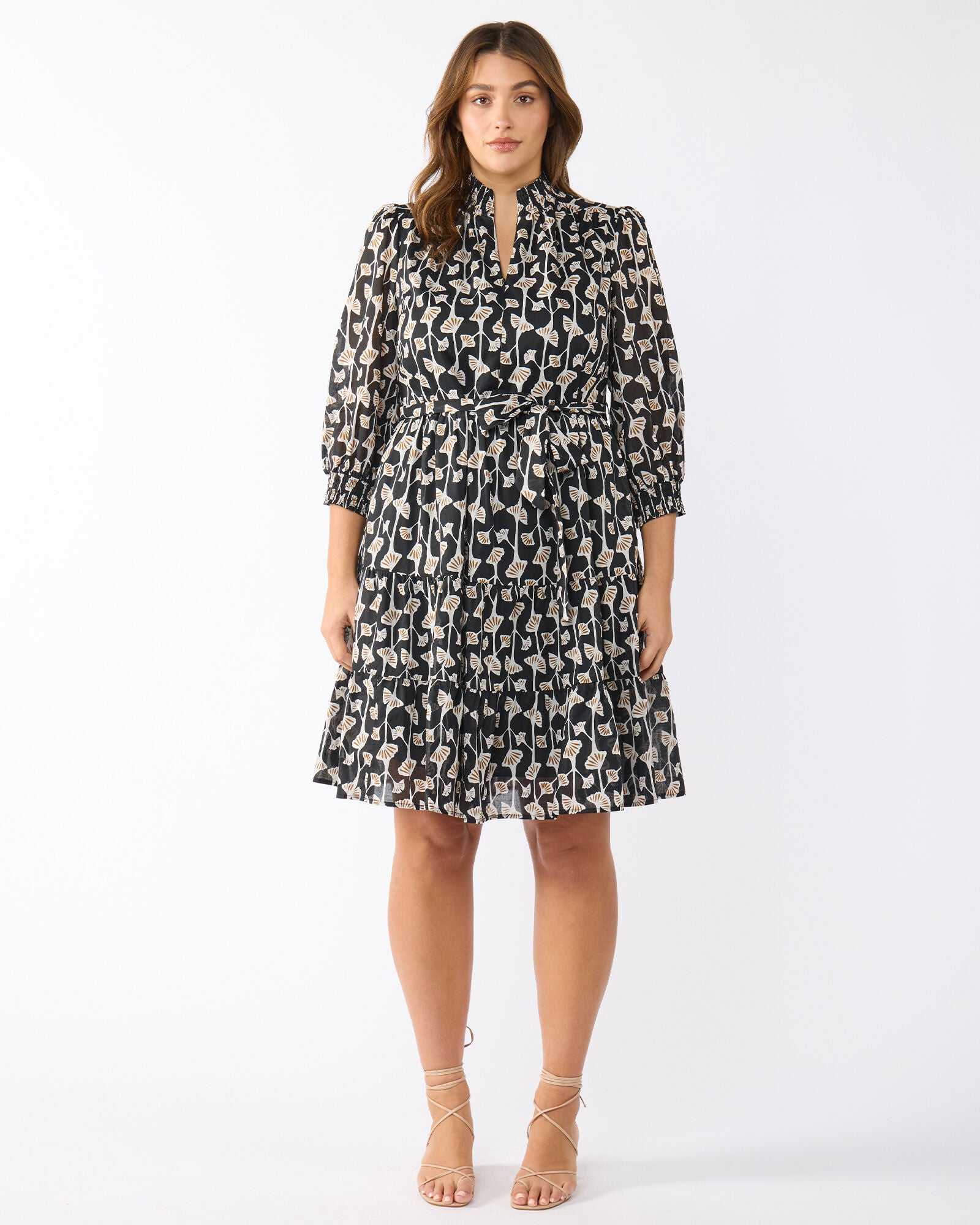 Sea Lily Dress, Print / Black, alternate image number 1