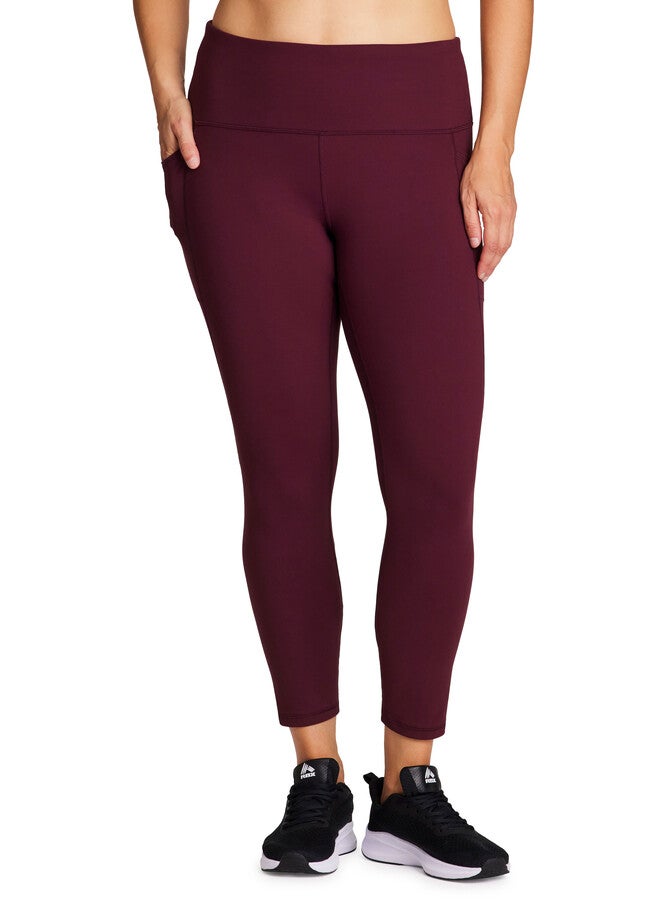 Plus Super Soft Ultra Hold Legging, Burgundy / Burgundy, alternate image number 3