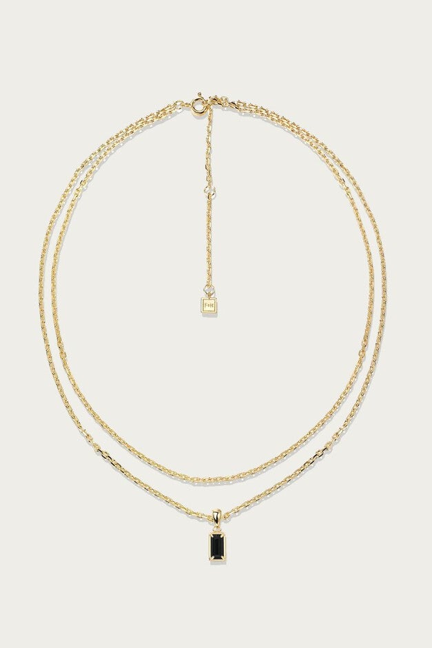 STEVIE DOUBLE CHAIN NECKLACE IN GOLD, Gold / Gold, hi-res image number 0