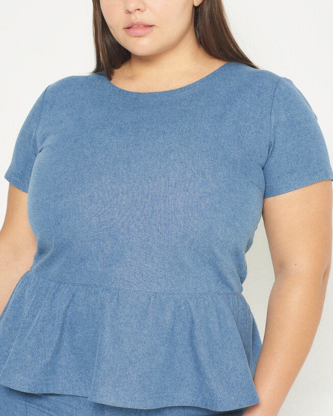 Dominga Denim Top, Denim / Light Blue, alternate image number null