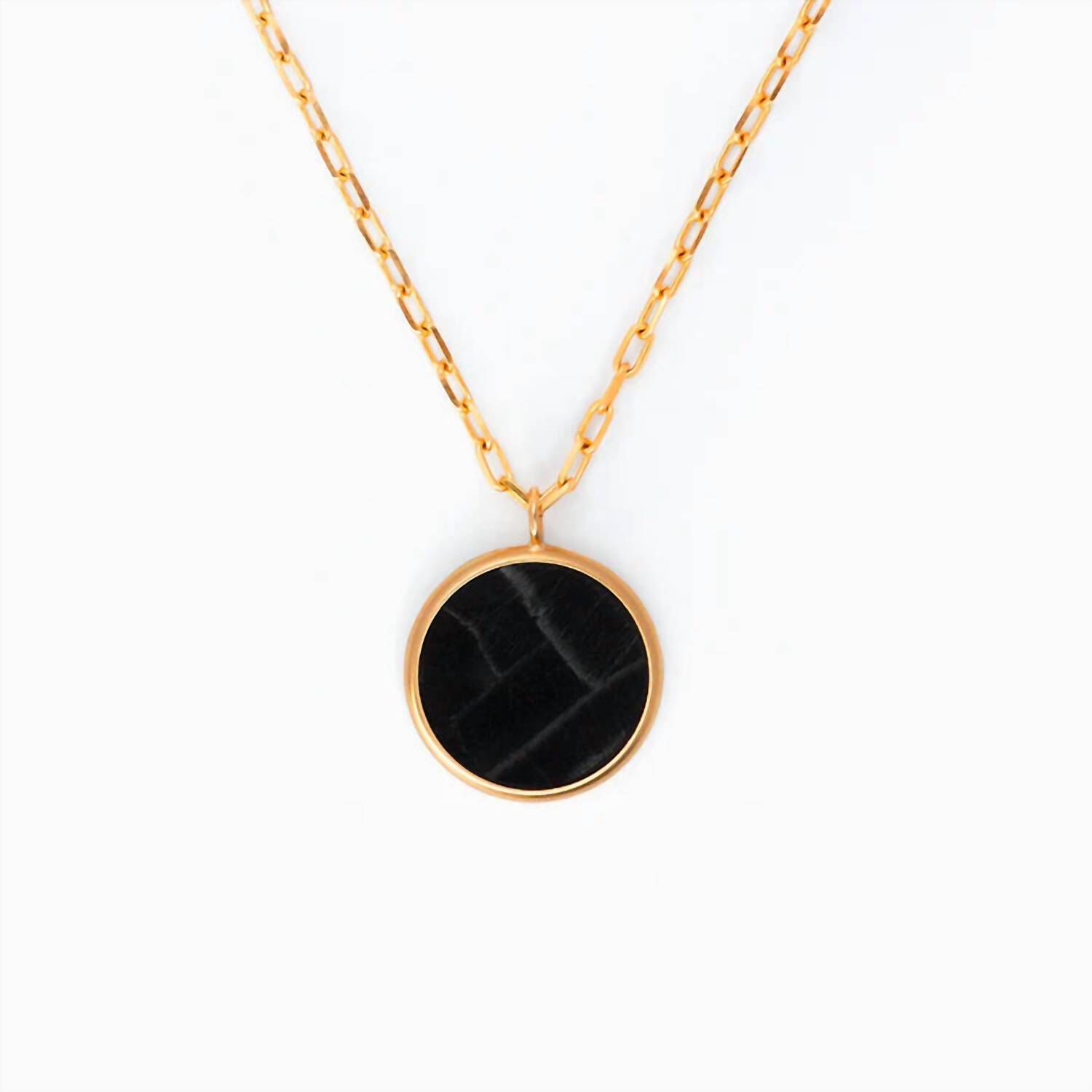 HIGH MAGIC CIRCLE NECKLACE, Black / Black, alternate image number 2