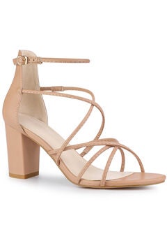 Crisscross Strappy Strap Chunky Heels Sandals