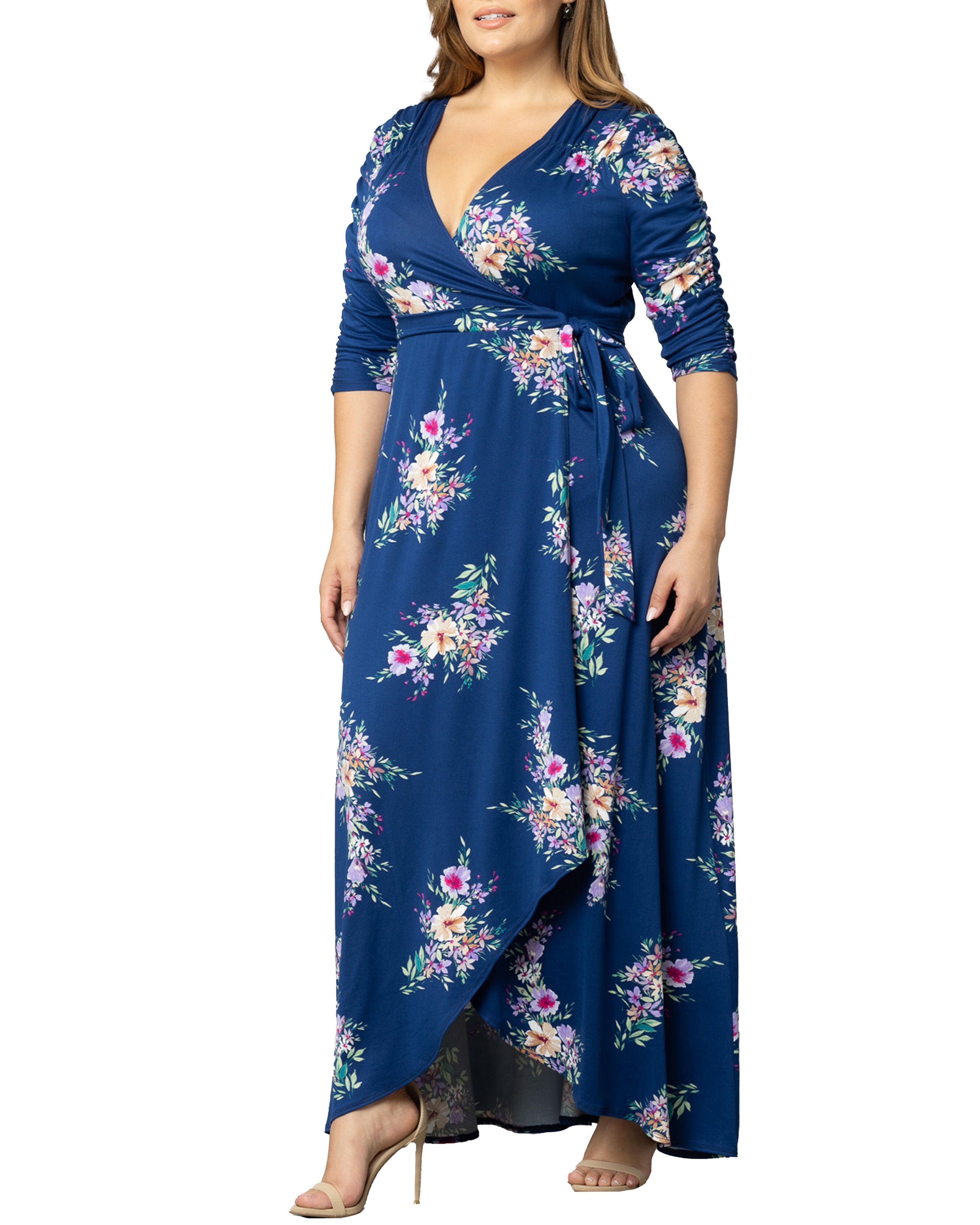 Meadow Dream Maxi Dress, BLUE FLORAL PRINT / Royal Blue, alternate image number 3