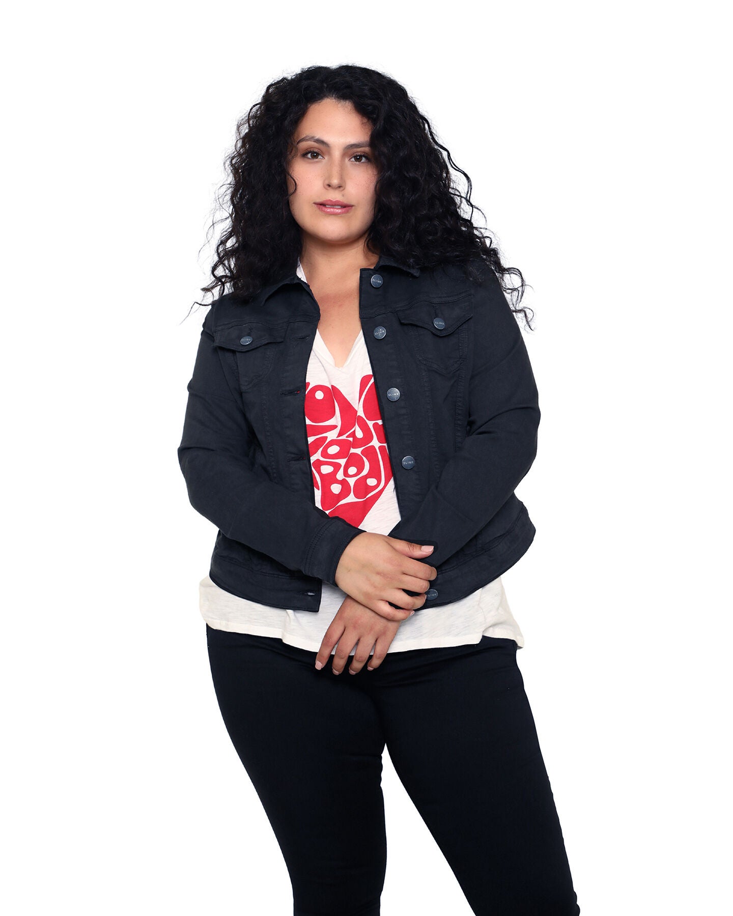 Slink Jeans Women Denim Jacket, BLACK / Black, alternate image number 3